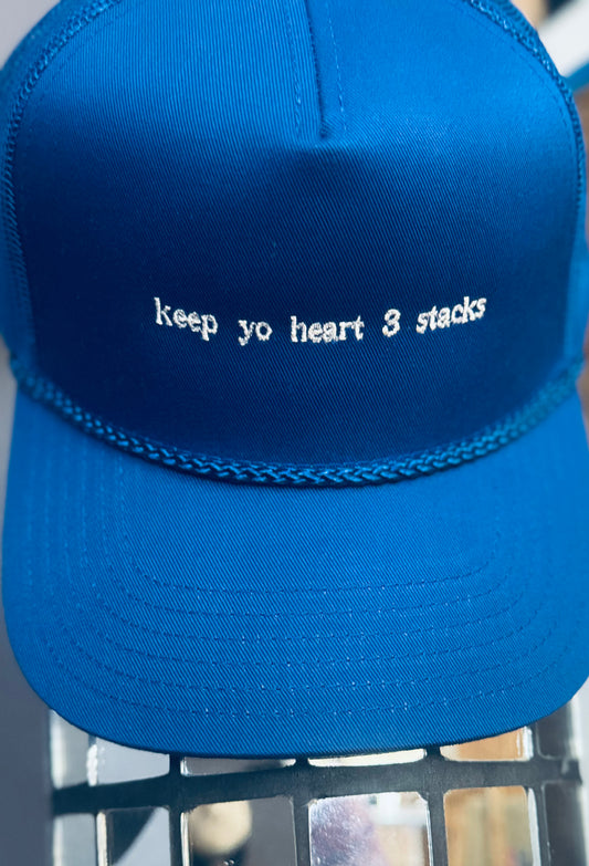 Keep Yo Heart, 3 Stacks – Royal Blue Otto Rope Hat