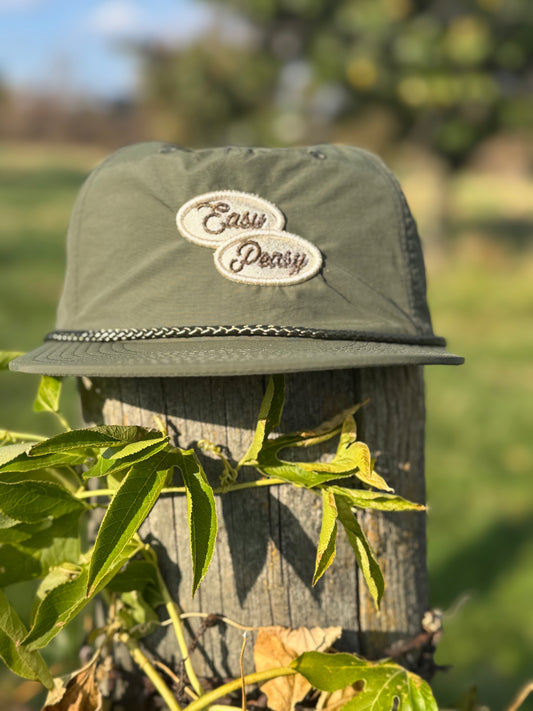 EZPZ Olive Trail Hat – Outdoor Nylon Rope Cap